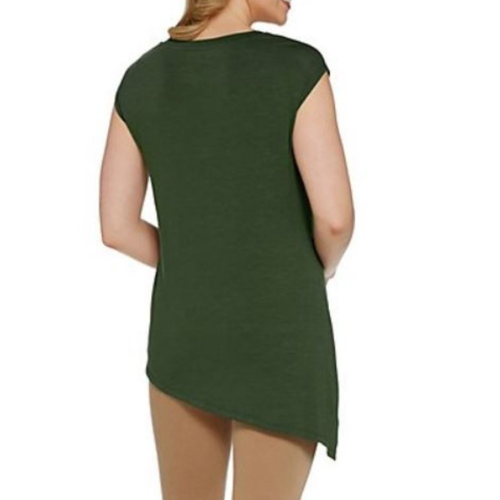 Lisa Rinna Slub Knit Tee with Asymmetric Hem 5493 - Picture 2 of 2